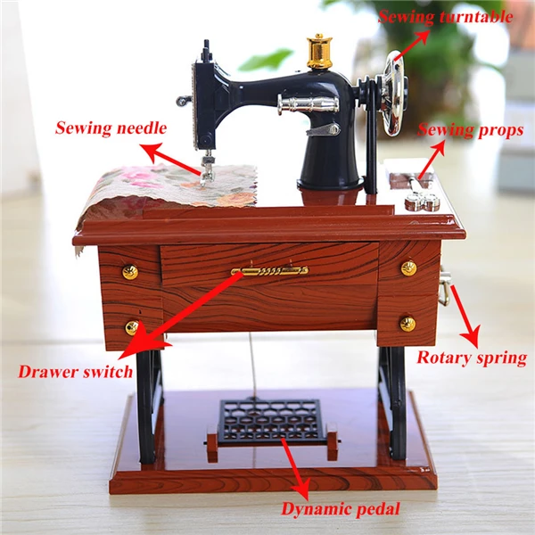 🔥Mother's Day Early Sale-[SAVE 50% OFF]--Wood Sewing Machine Music Box-BUY 2 GET 10% OFF & FREE SHIPPING NOW