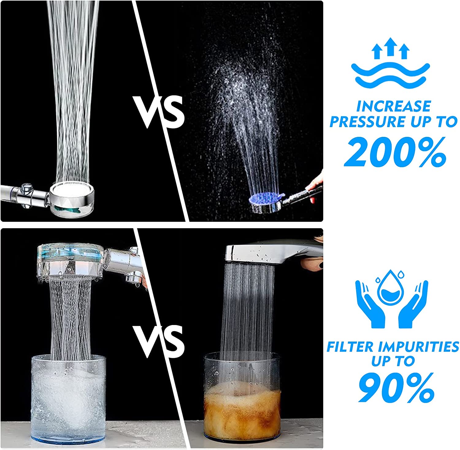 Filtered Shower Head (with Fan)(Buy 2 Get 1 Free)