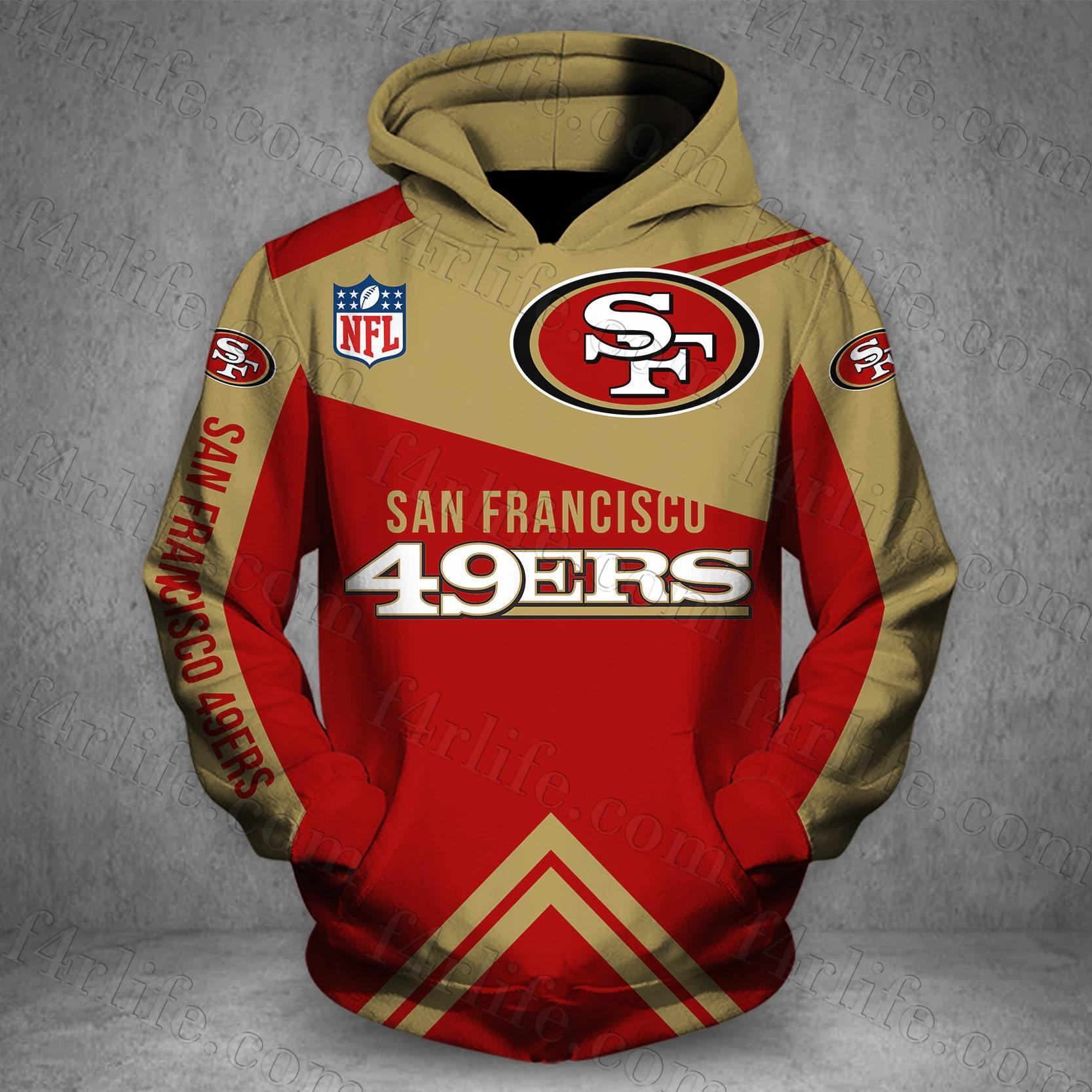 SAN FRANCISCO 49ERS LOVE HOODIE 3D VIP 6