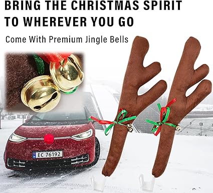 🦌🌲Christmas Cute Car Exterior Reindeer Decoration Set