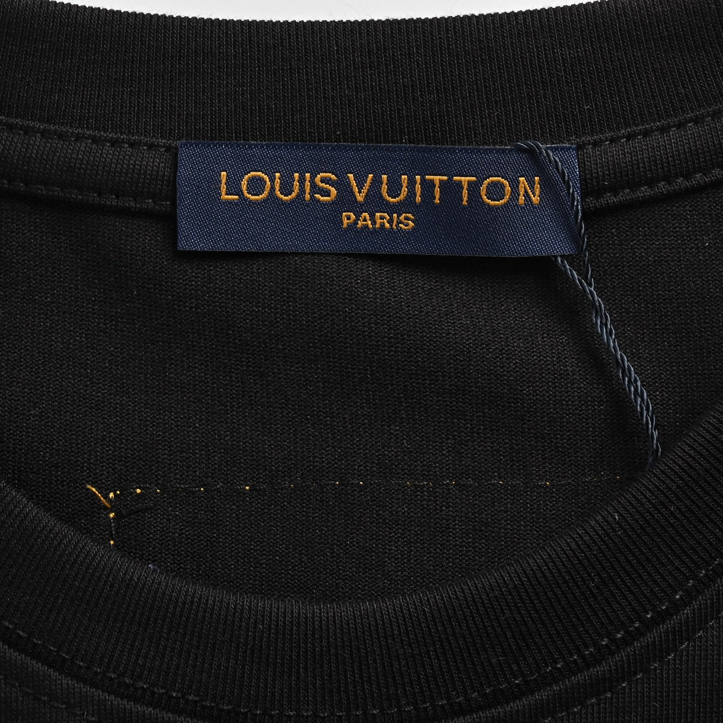 Louis Vuitton 25ss pearl flocked lettering short sleeve