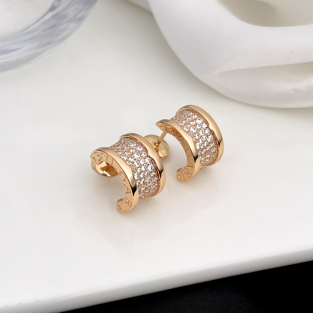 Bulgari Full Diamond Waist Earrings