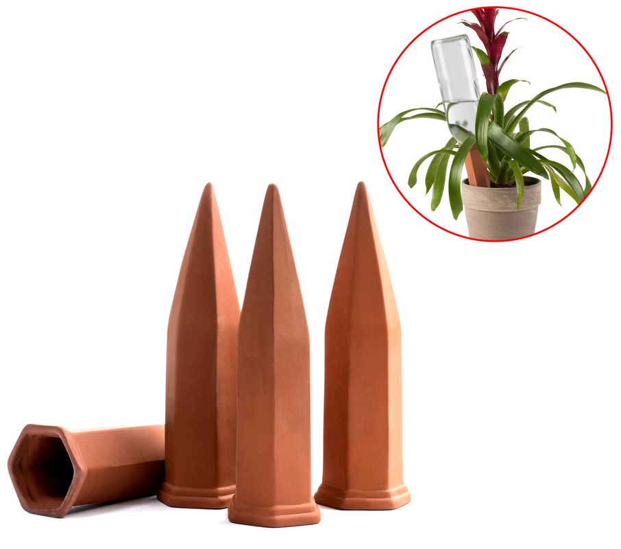 🔥[Summer Hot Sale-SAVE 50% OFF]4Pcs/Pack Terracotta Watering Devices for Indoor Outdoor Plants❤️❤️