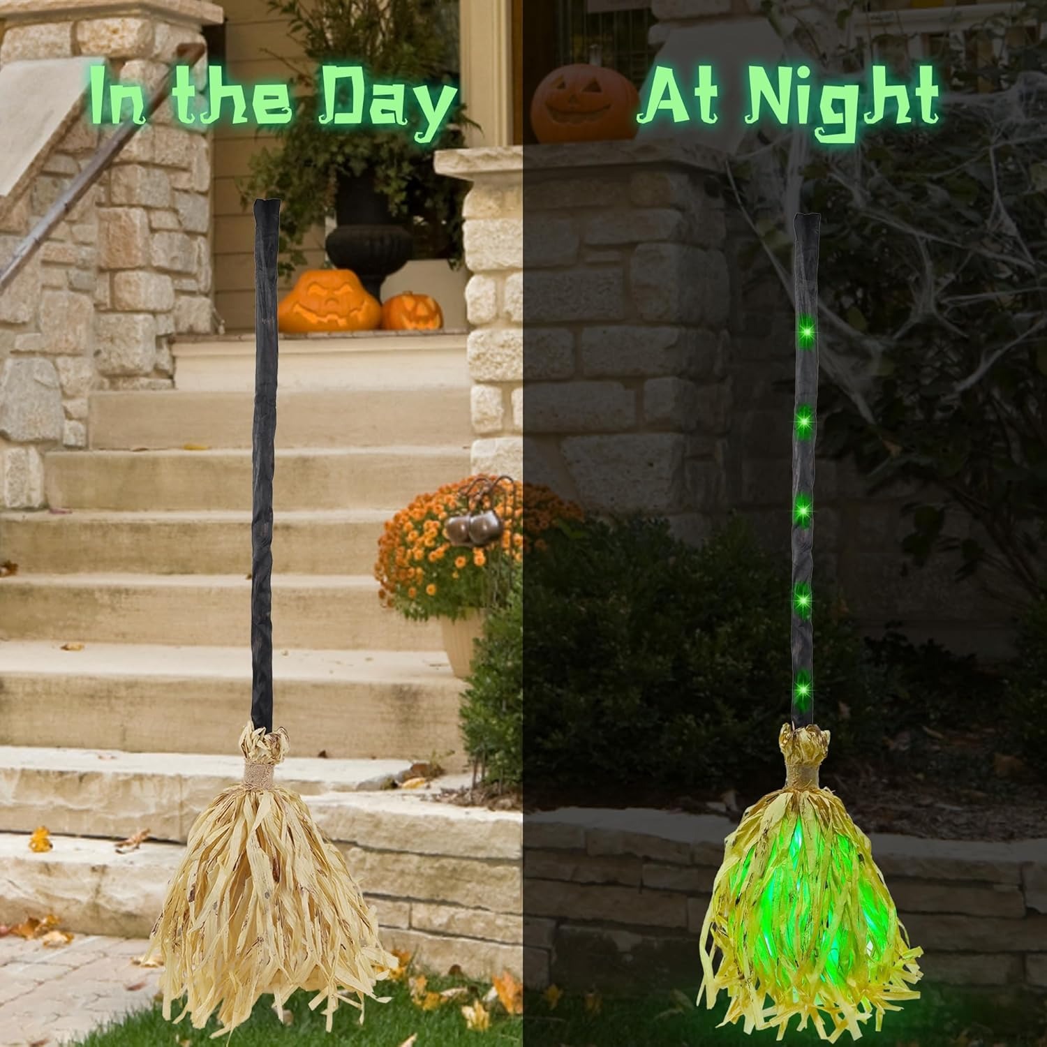 ⚡Flash Sale⚡Halloween Mobile Glowing Witch Broom with Spooky Sounds