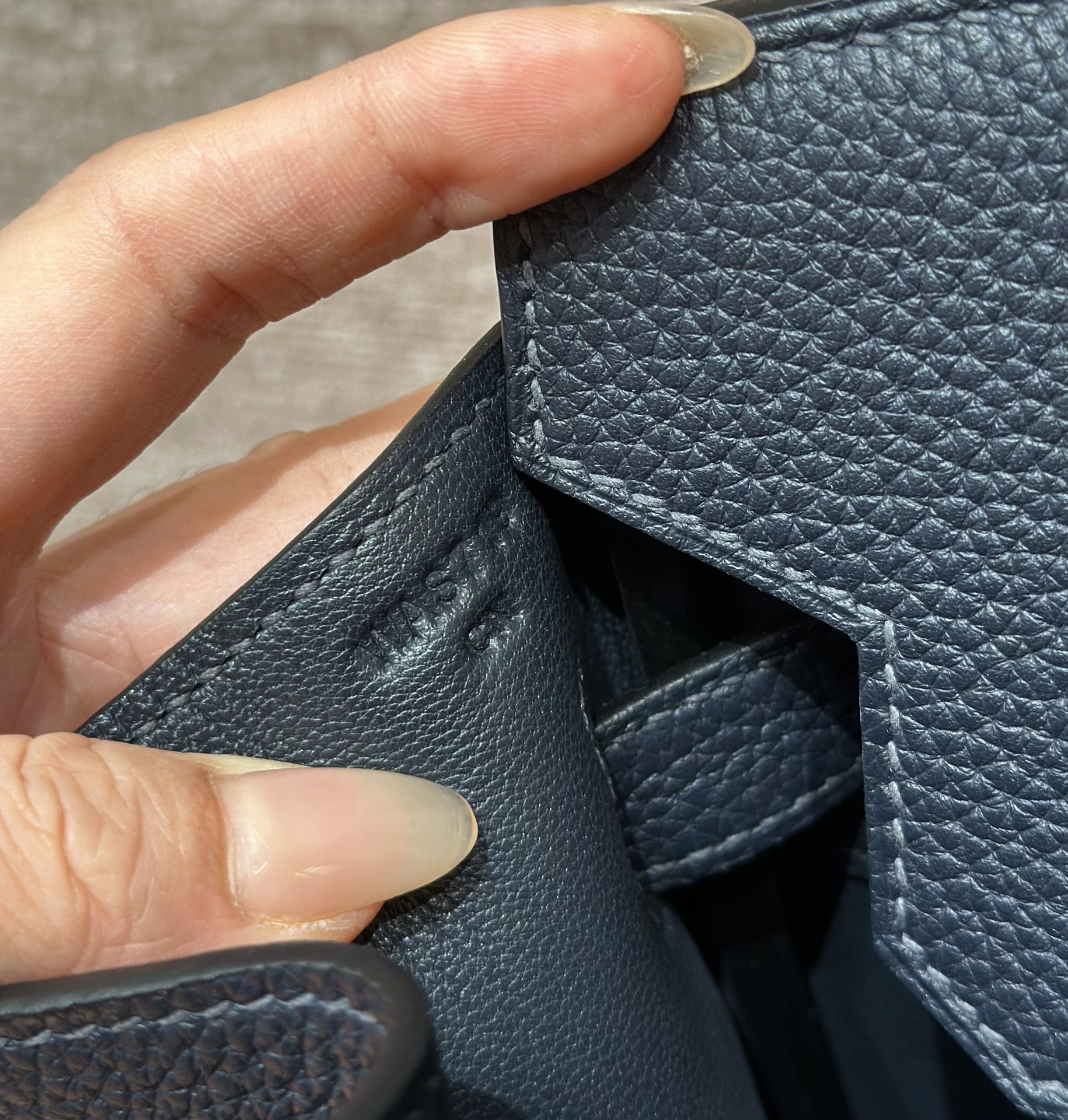 Hermes Birkin 76Bleu indigo handbag (handmade to order)