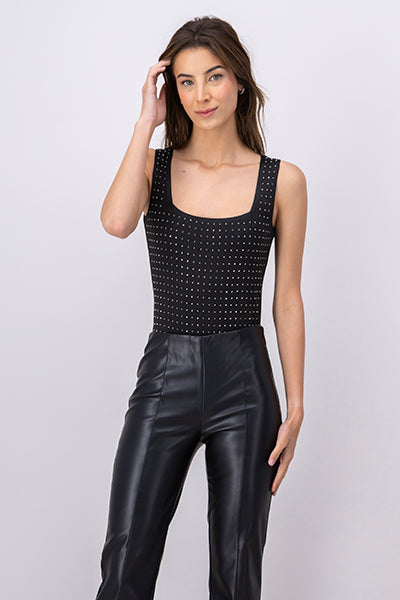 Shiny Thick Strap Bodysuit