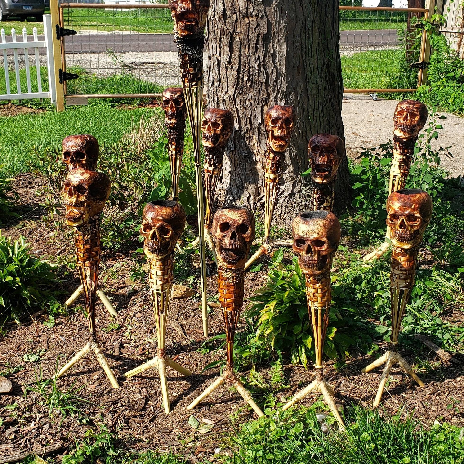 2024 New💀Handmade Skull Tiki Torch