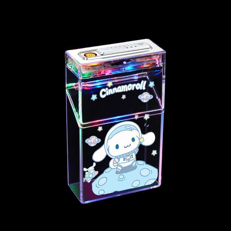 Cute cartoon lighter case with igniter device 20Pcs Ordinary Lighter Case with flashing
