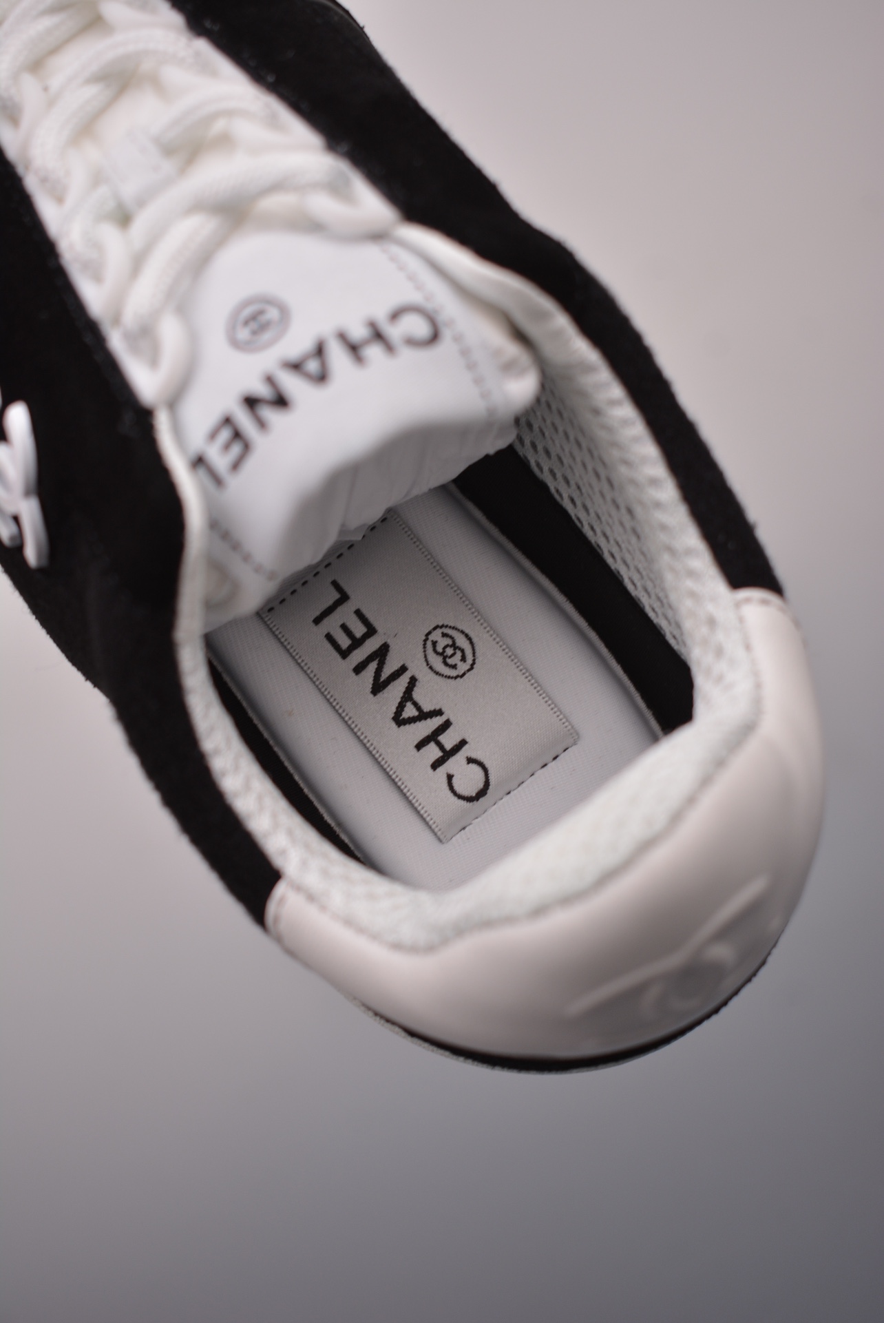 Chanel 2024 CC Logo Sneaker Black and White
