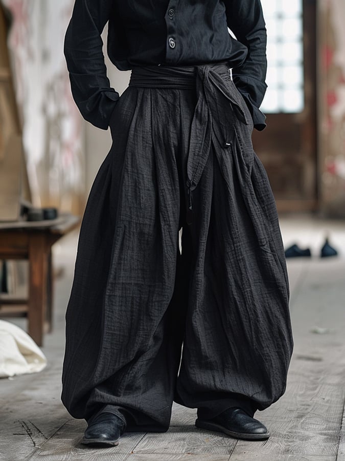 Men's Retro Loose Jingdong Linen Casual Pants
