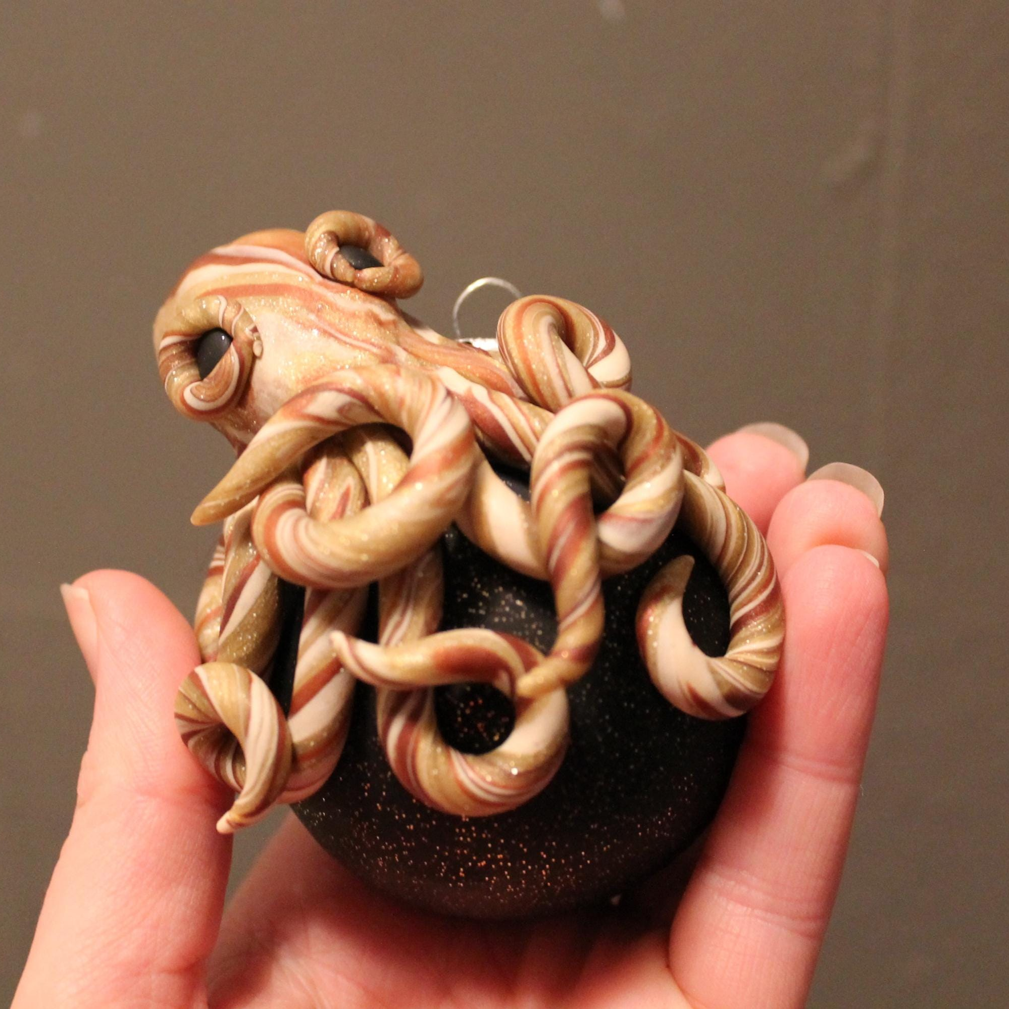 Clay Octopus Christmas Ornament