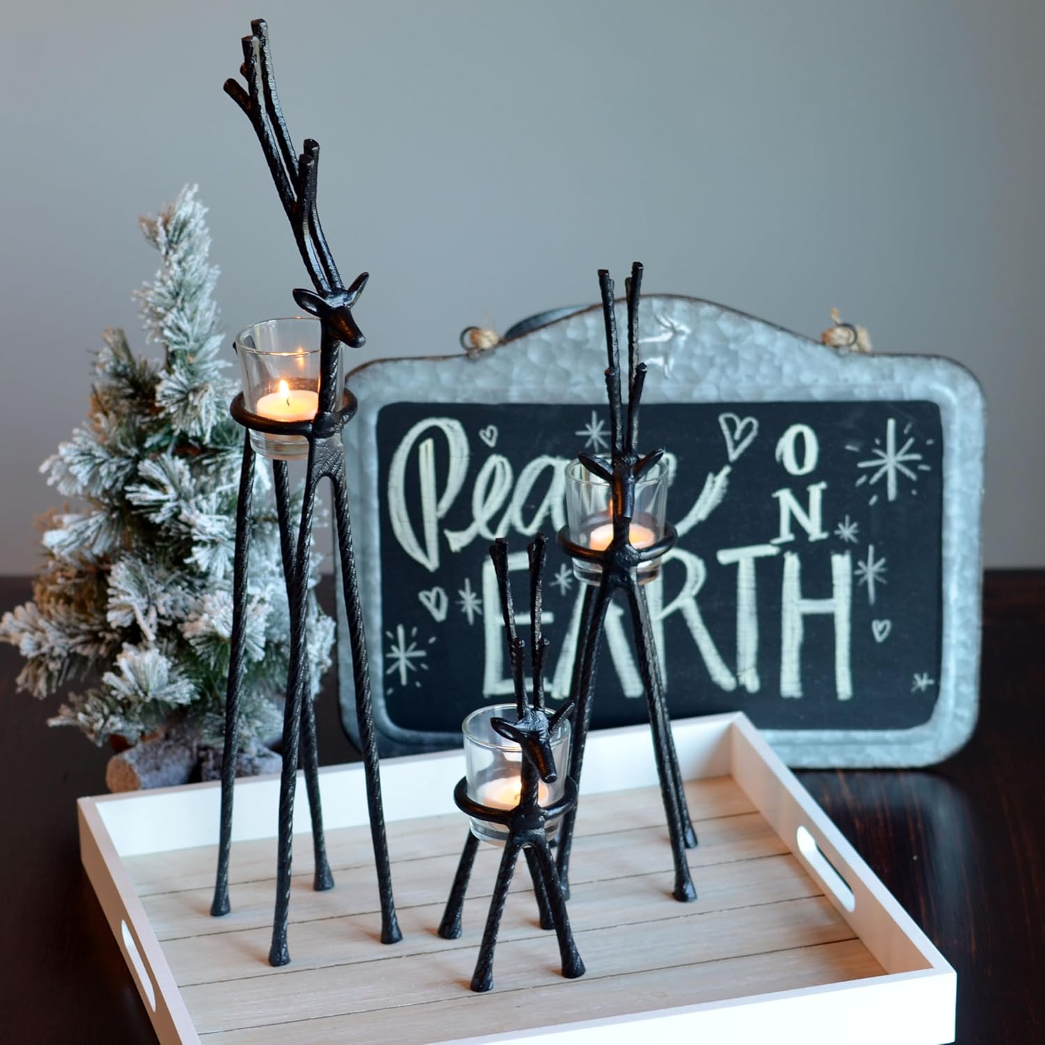 On Sale🔥Reindeer Tea Light Holders