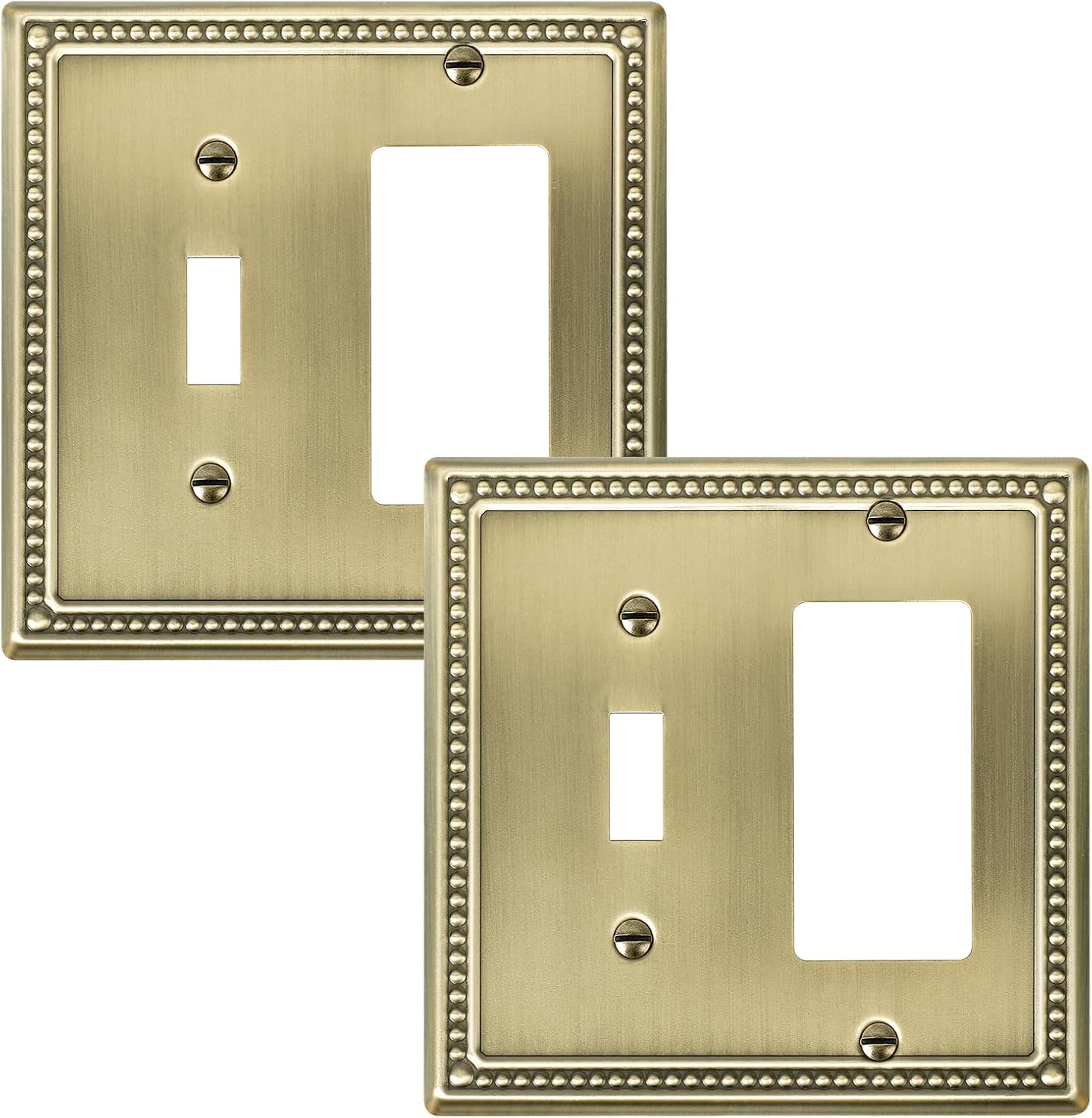2-Pack Sunken Pearls Heavy Duty Decorative Wall Plate Switch Plate