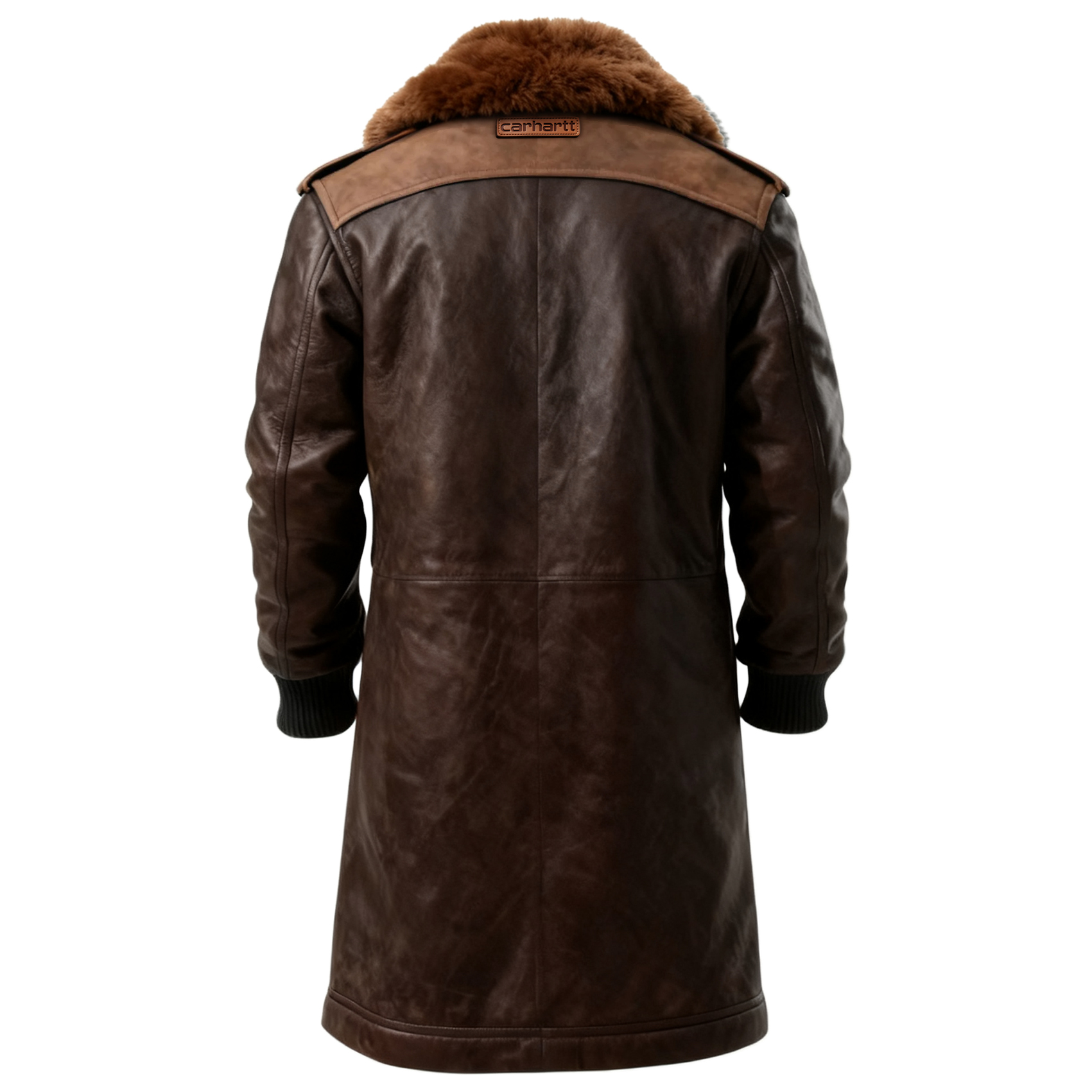 Winter Essential Longline Aviator Jacket with Detachable Fur Collar