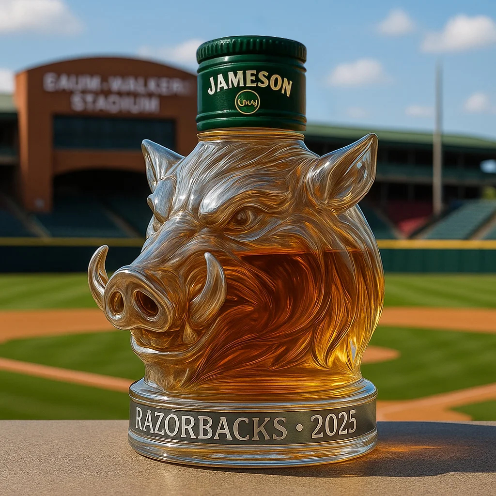 Razorbacks 2025 Wild Boar Whiskey Bottle