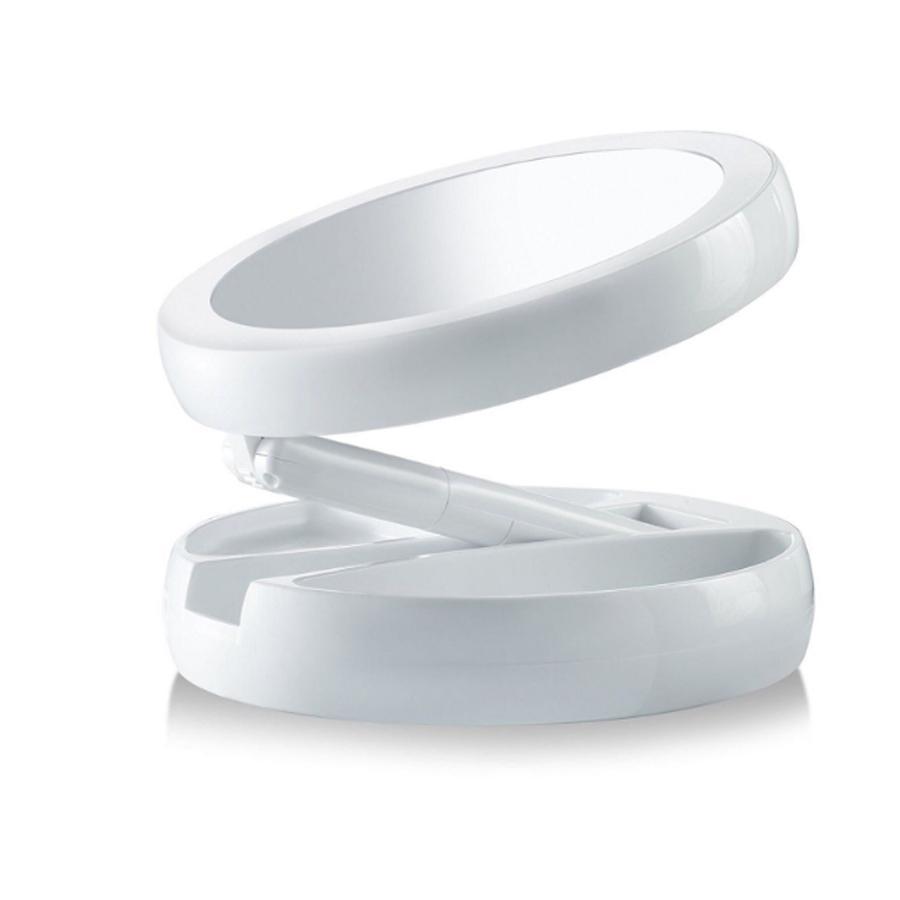 Flexible Fold Away Makeup Mirror with Dual Sided LED Light As Seen on TV