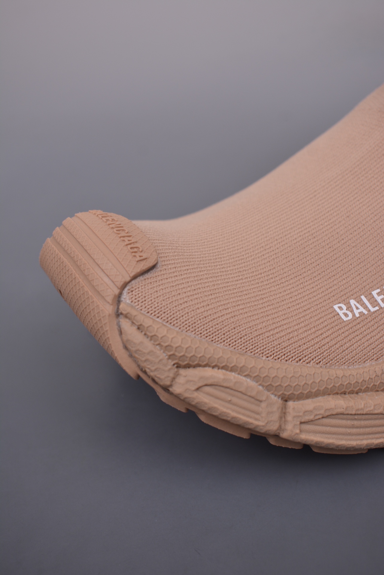 BALENCIAGA 3XL Knit Mid Sneakers Beige Brown White
