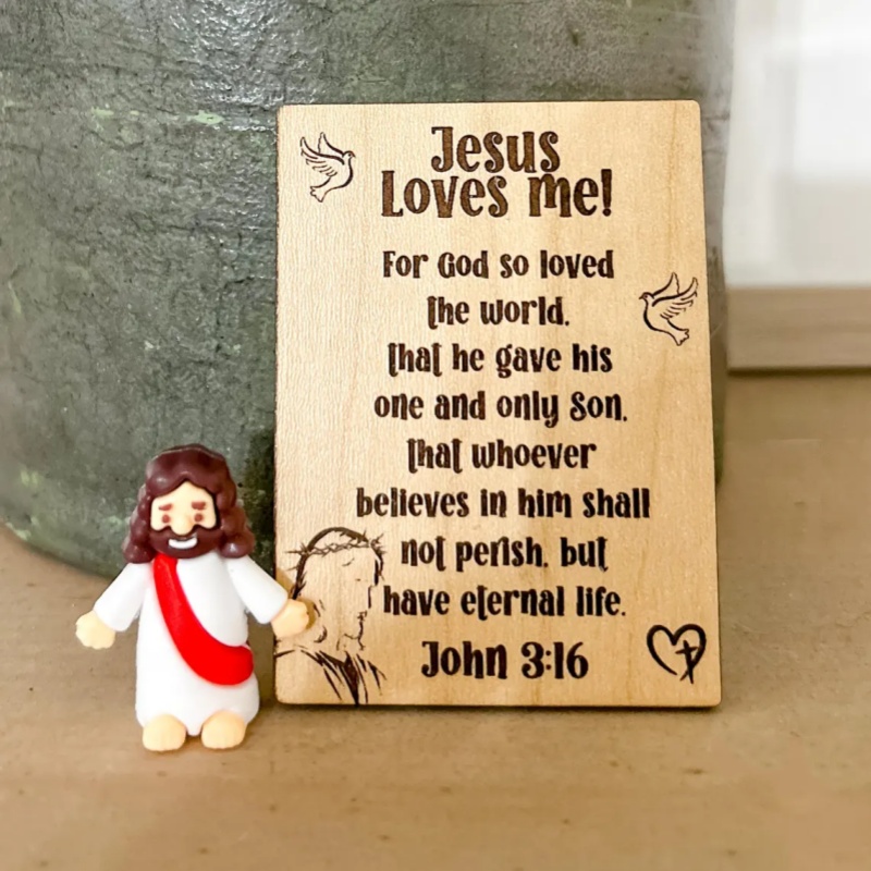 Pocket Jesus with Wooden Card