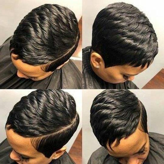 Luna 089 Pixie Boycuts Layered Super Short Straight Wig for Women