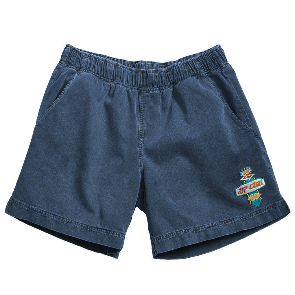 Retro Rip Curl Search Essential Elastic Waist Shorts
