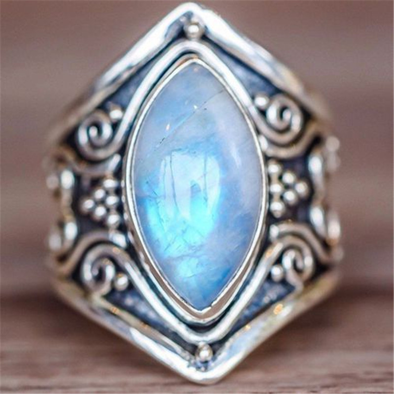 Handmade vintage boho moonstone ring - Buy 2 Free Shipping