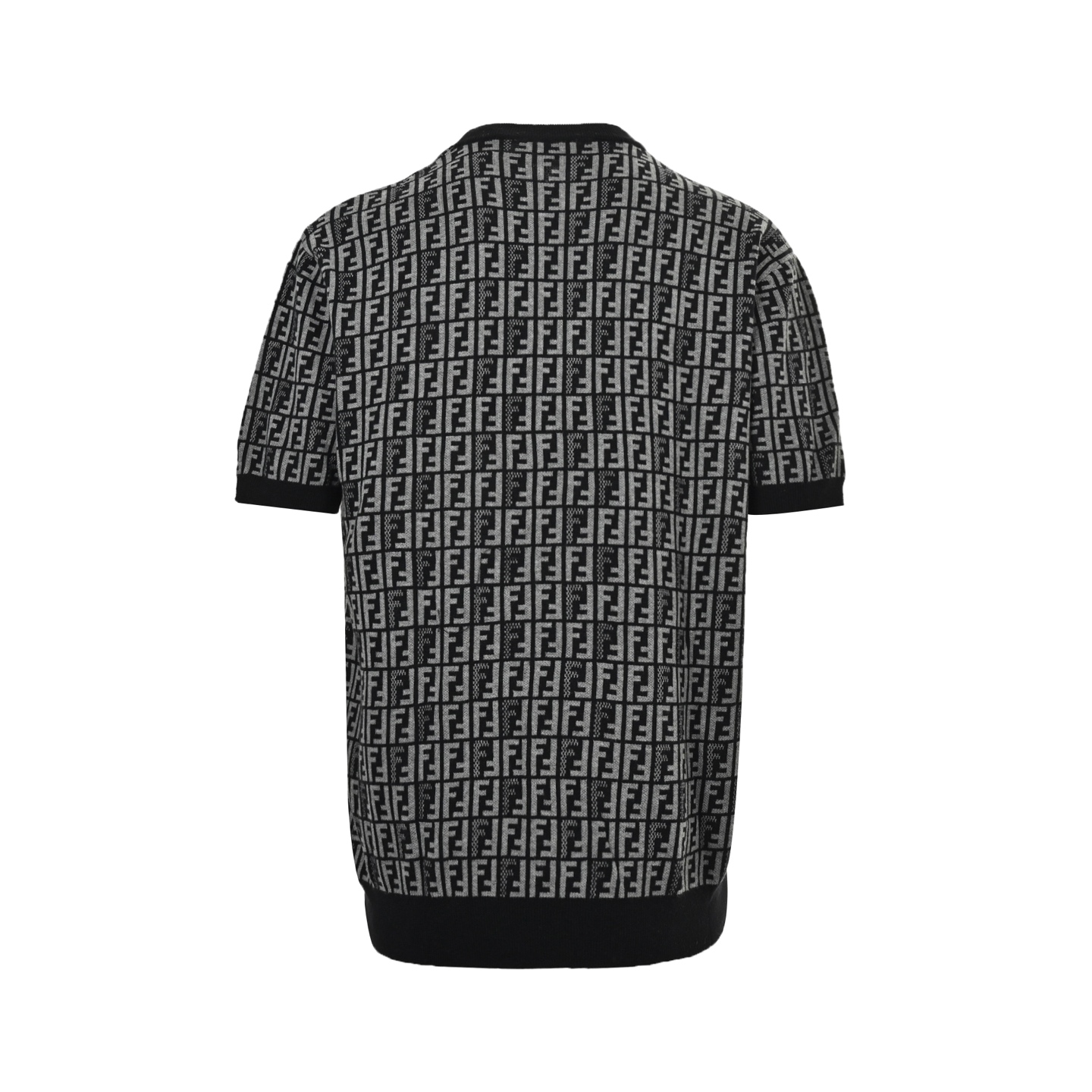Fendi FF jacquard full print knitted short sleeves