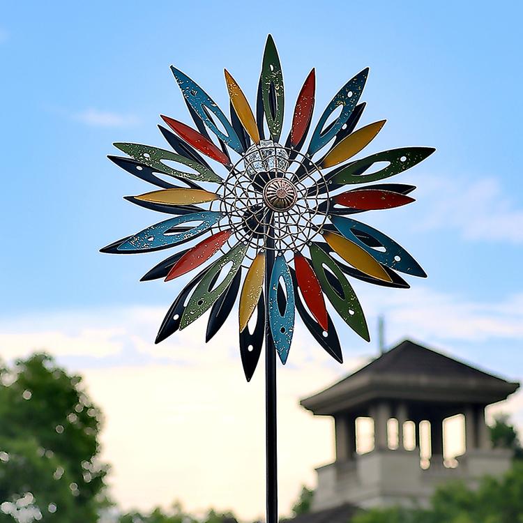 Bohemian Style Wind Spinner with Solar Lights
