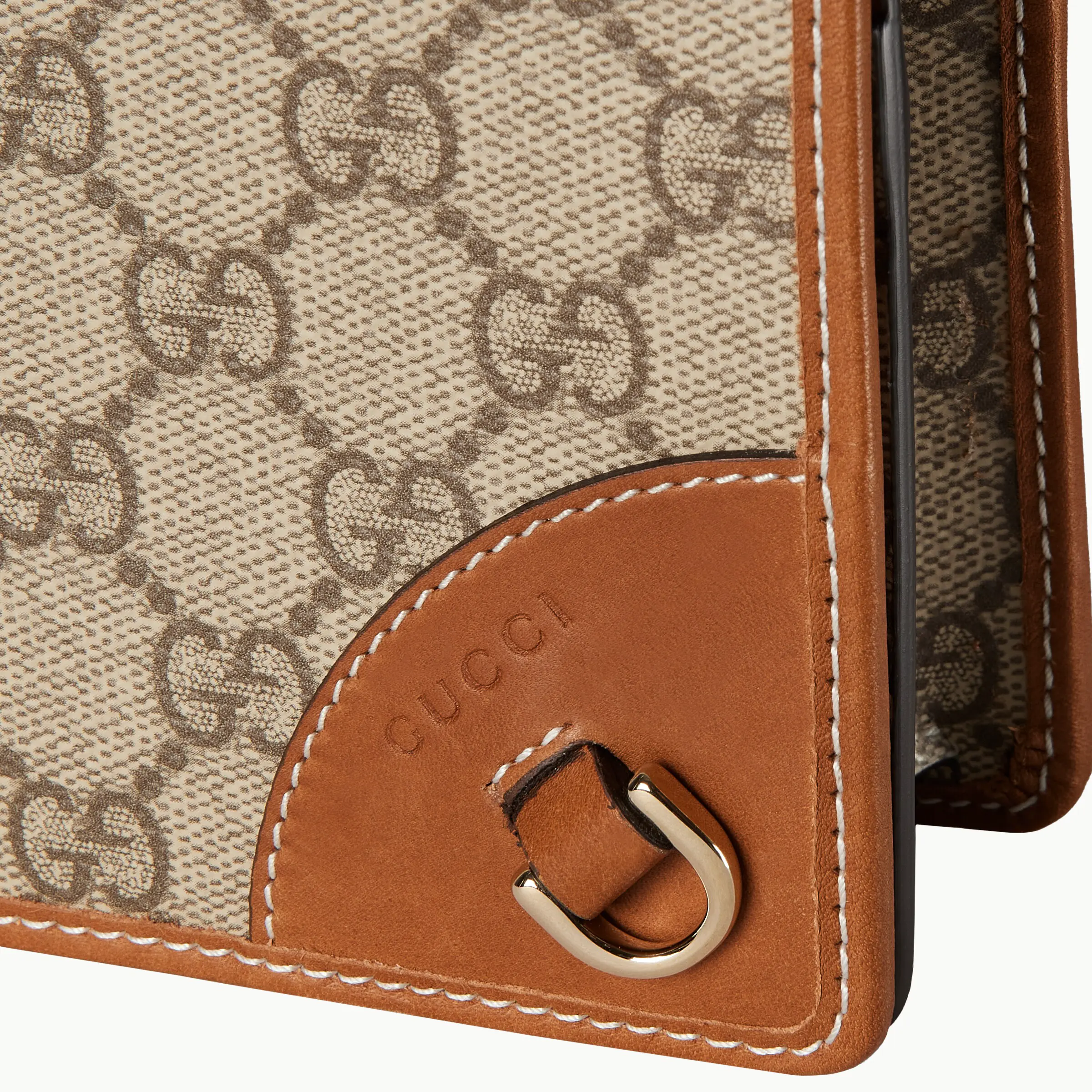 Gucci GG Emblem leather shoulder strap wallet 820688FAD6L9758