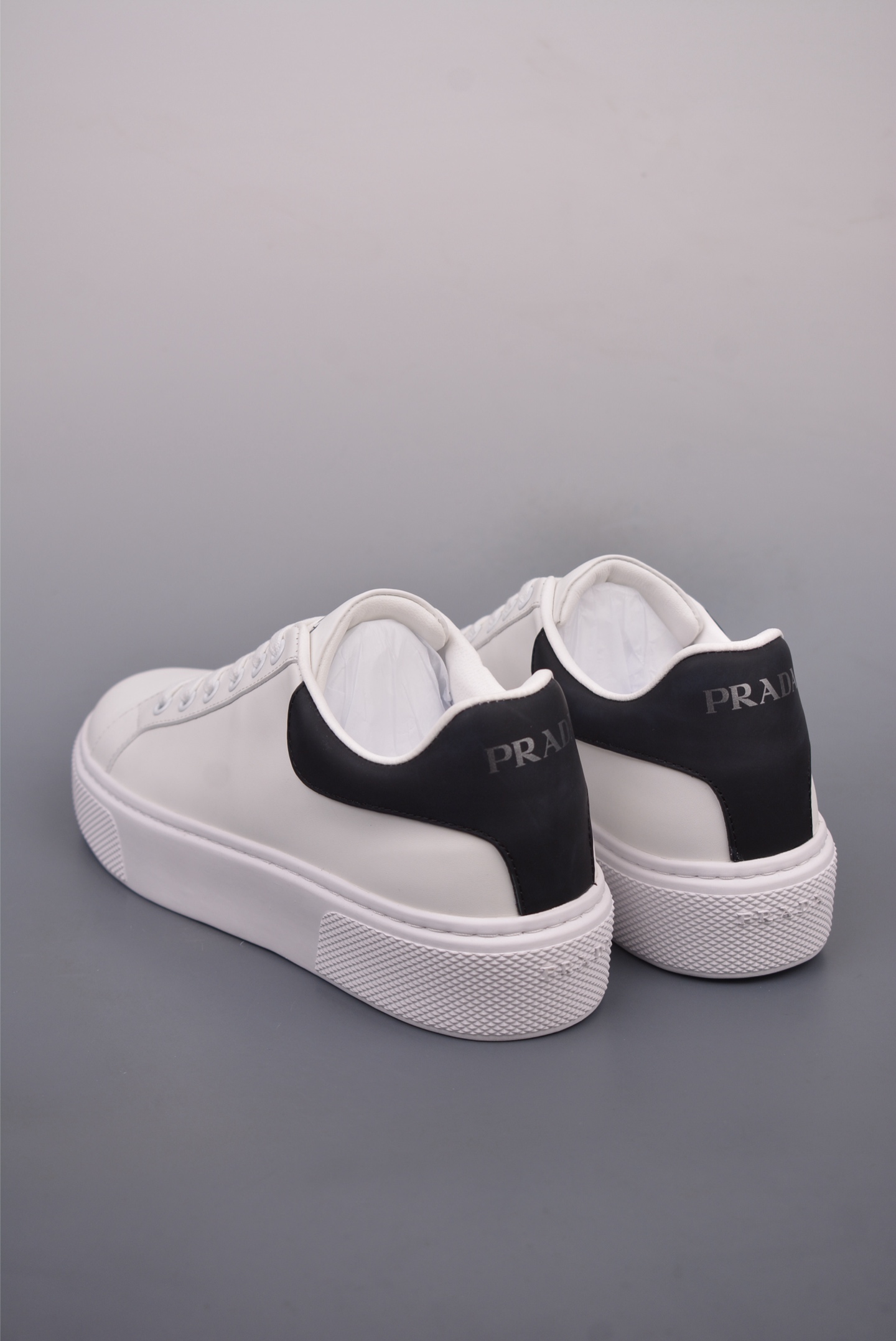 PRADA Cloudbust Thunder White Shoes Black Tail  VITBLLO