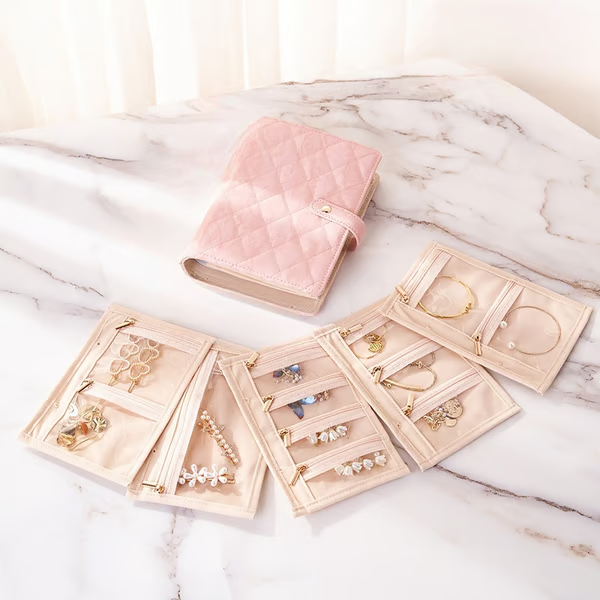 🔥Buy 2 Free Shipping🎁Travel Jewelry Storage Book with 5pcs Ring Binder