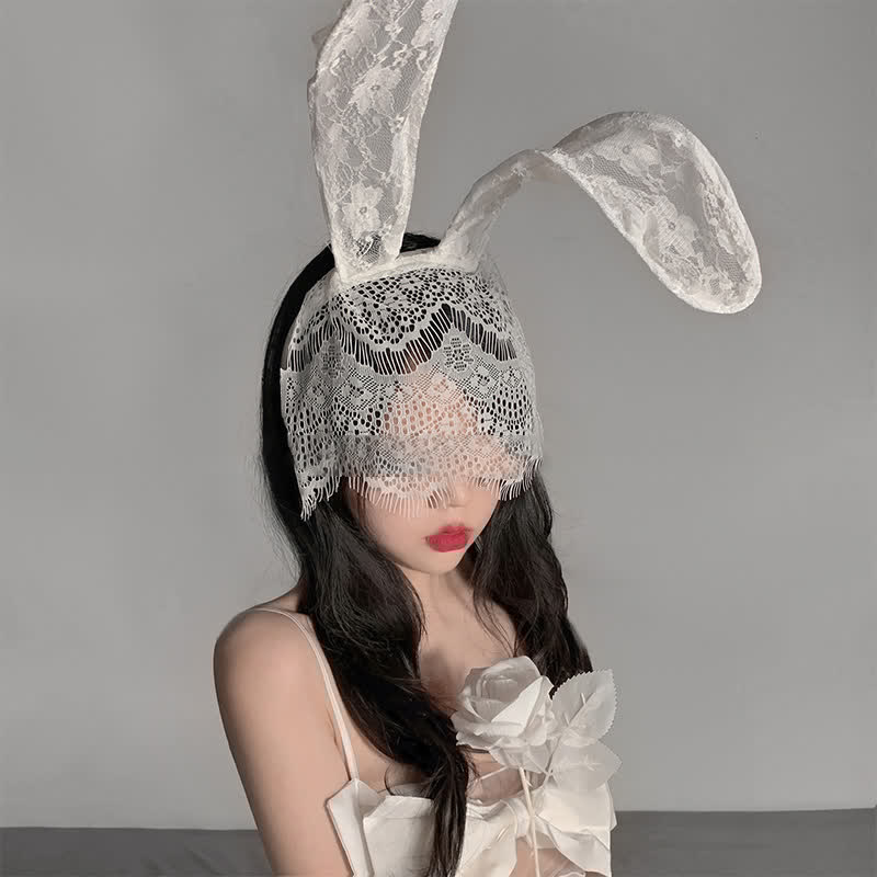 Cospaly Bunny Hollow Out Bondage Jumpsuit Lingerie