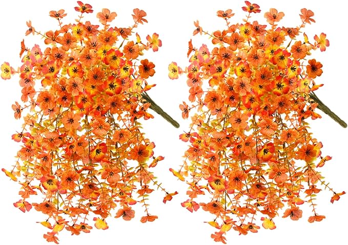 🔥LAST DAY 50% OFF🔥2 PCS Artificial Hanging Silk Fake Daisy Realistic Flowers ,UV Resistant