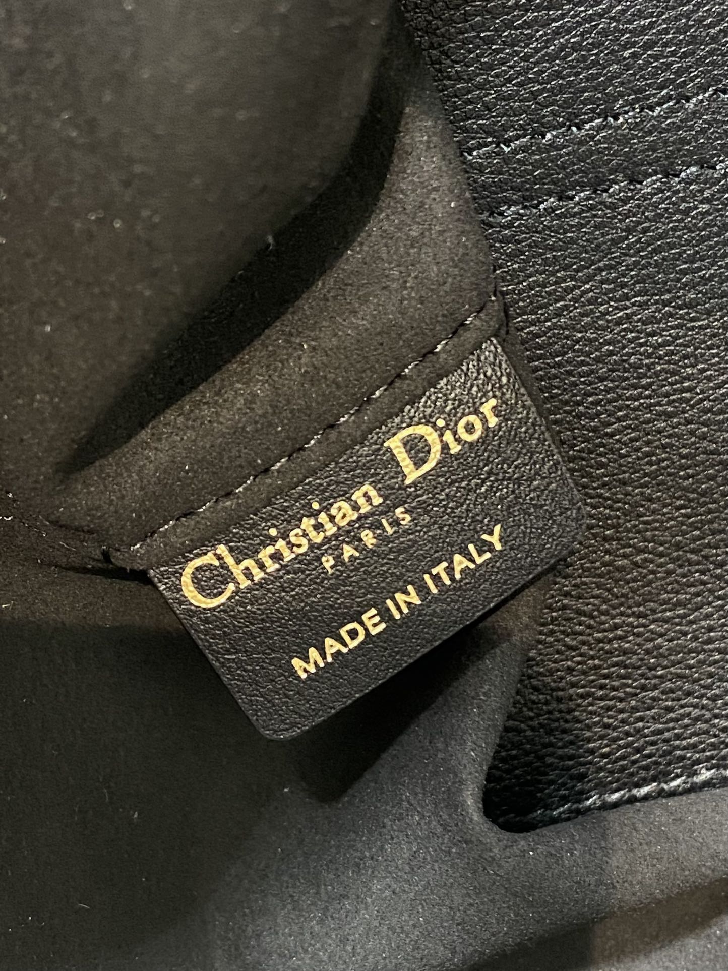 Dior Toujours series black embossed handbag