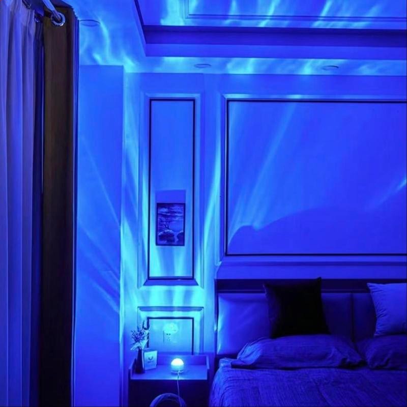 💥ON SALE💥Ocean Wave & 3D Water Ripple Projector Light, USB Rechargeable 16 Colors LED Projector Lamp with Remote Control