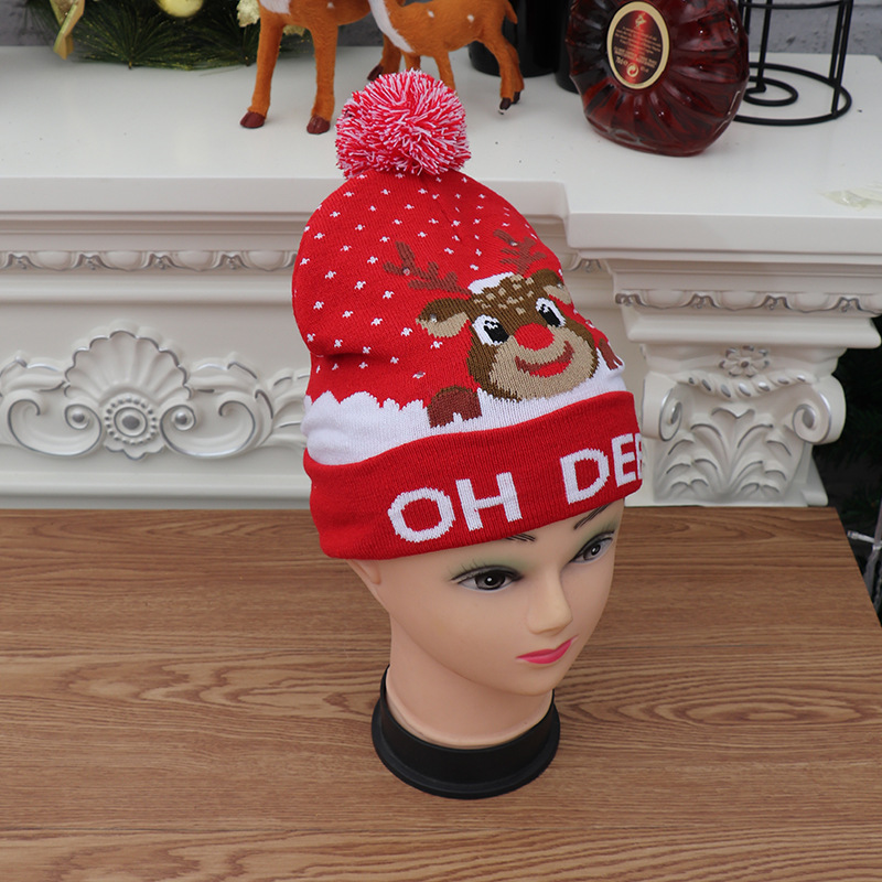 (🔥Early Christmas Sale- SAVE 48% OFF) Christmas Theme LED Beanies--BUY 4 FREE SHIPPING