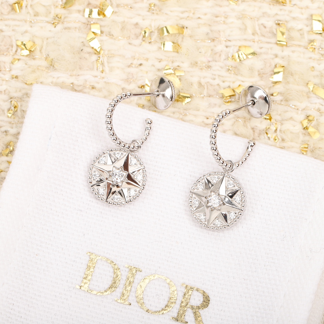 Dior Compass Diamond Earrings