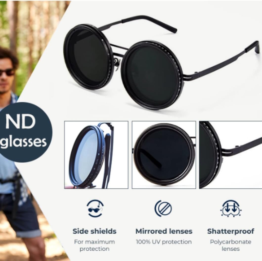 💖Last Day 49% OFF - Adjustable Tint Polarized Round Sunglasses