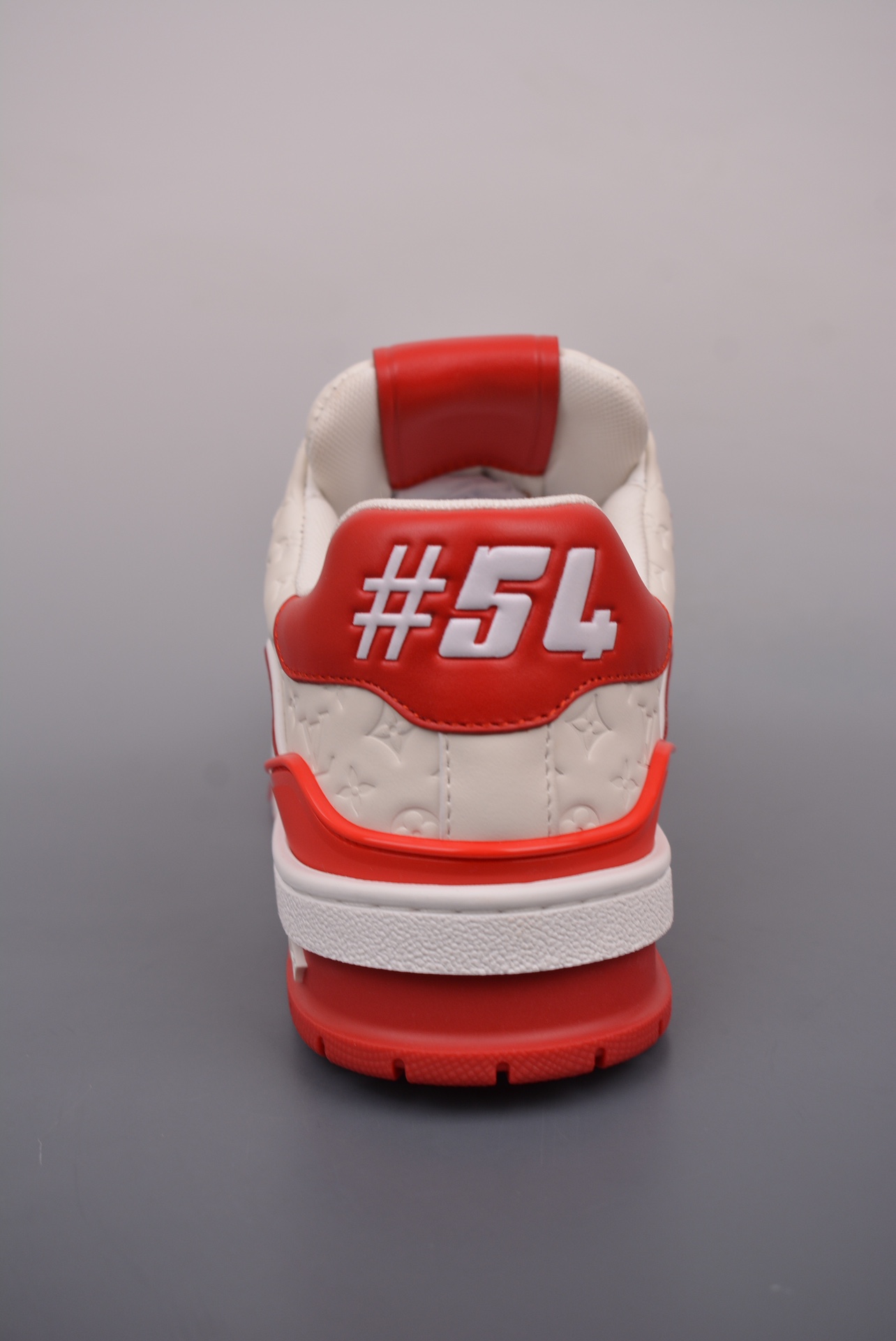 Louis Vuitton Trainer Sneaker Low Red and White Signature Edition 1ABOJX