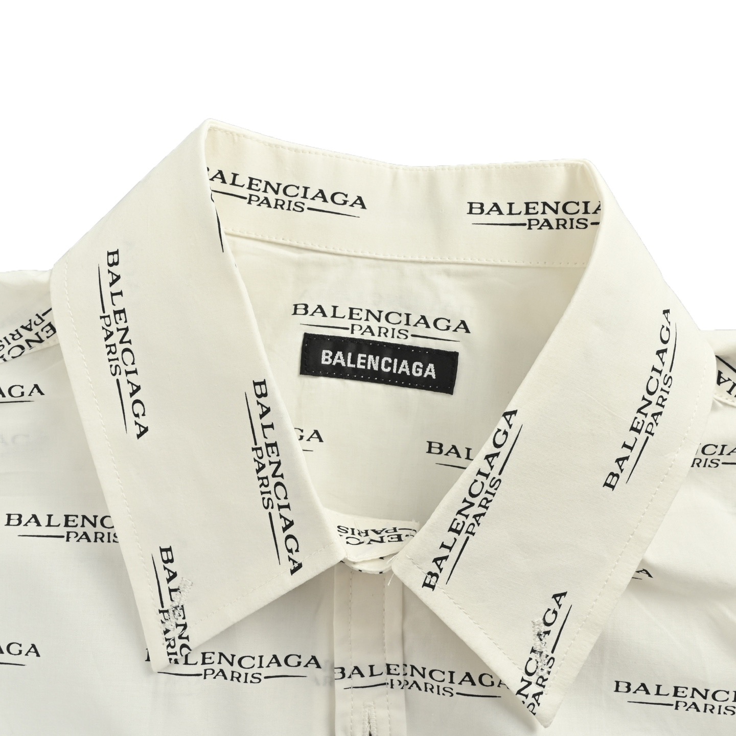 Balenciaga 25ss short-sleeved shirt with all-over logo print