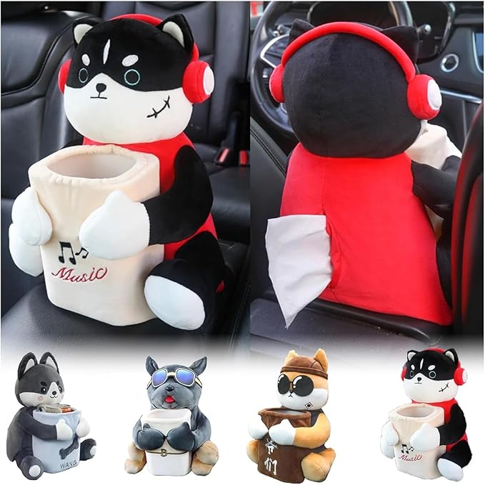 🐶🐼Cute multifunctional tissue box trash can animal dolls🔥 (Flash Sale - 50% Off)