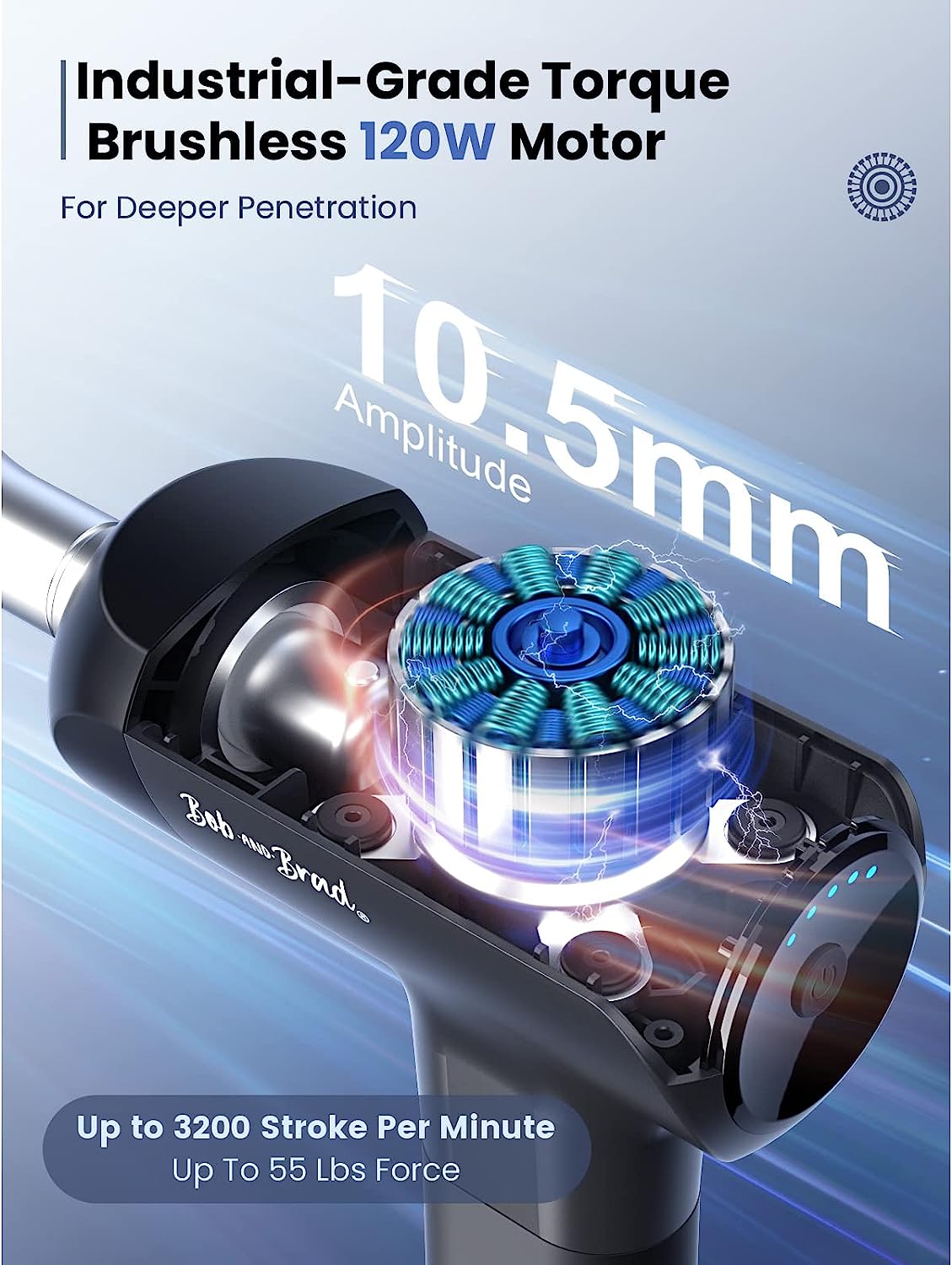 BOB AND BRAD Massage Gun Deep Tissue Percussion with Metal Head