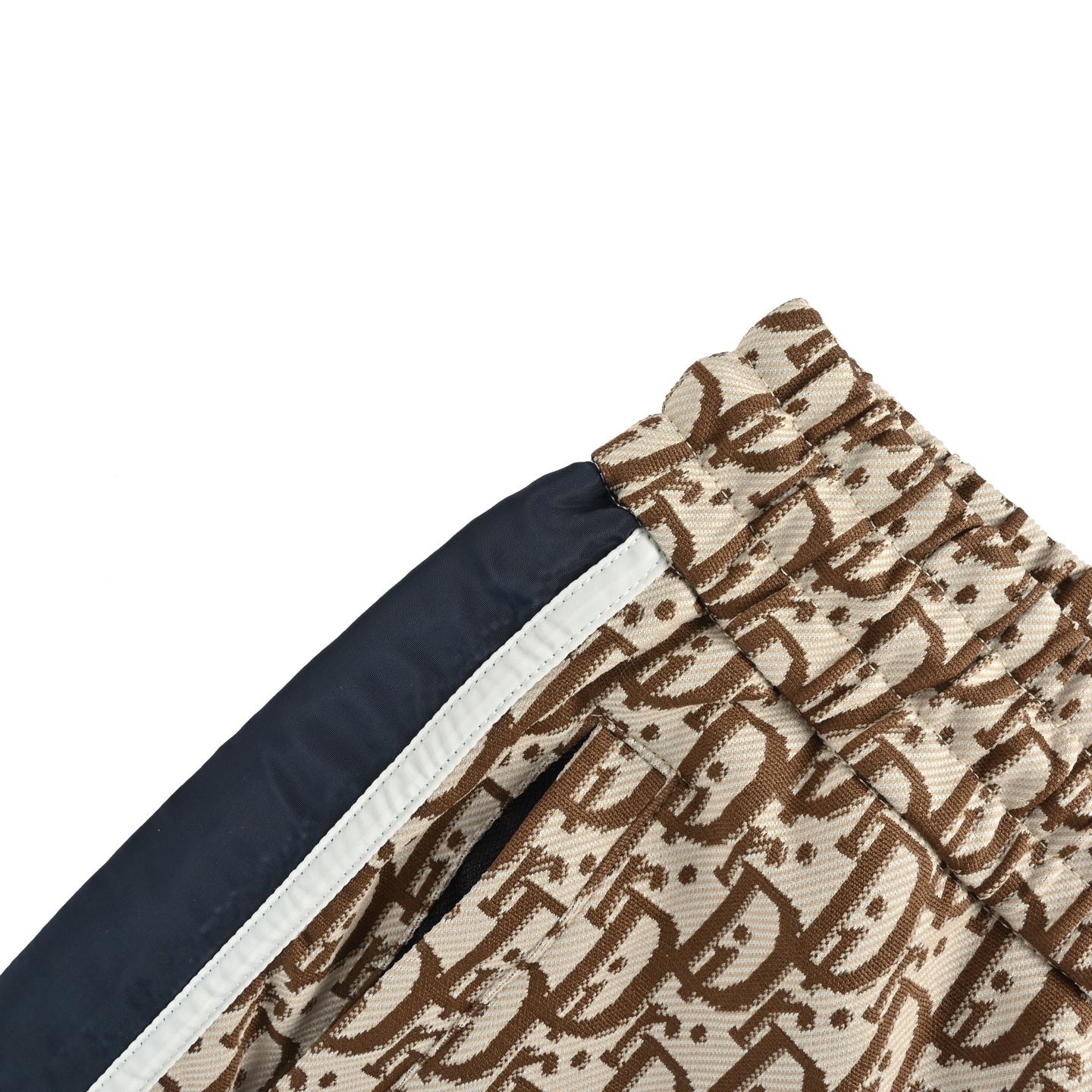 Dior 25ss all over print monogram jacquard side webbing shorts