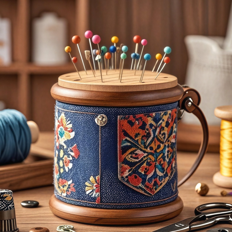 💥Denim Pin Cushion & Travel Bag: Trendy & Handy!💥