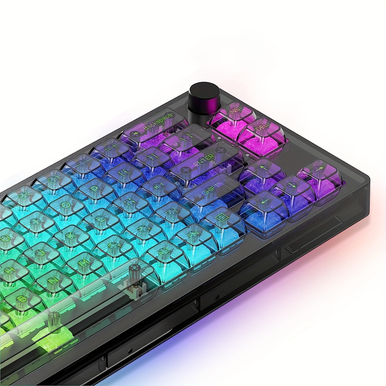 Mechanical Gaming Keyboard, 60% Percent Gaming Keyboard, Apex Pro Mini 66 Keys Wired Hot Swappable Keyboard RGB Transparent Keycaps Linear Switch For PC/MAC
