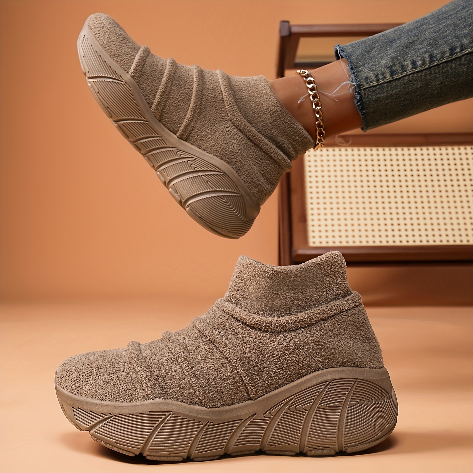 🎄CHRISTMAS ON SALE🎄UltraCozy EVA Flannel Fleece Ergonomic Sneakers