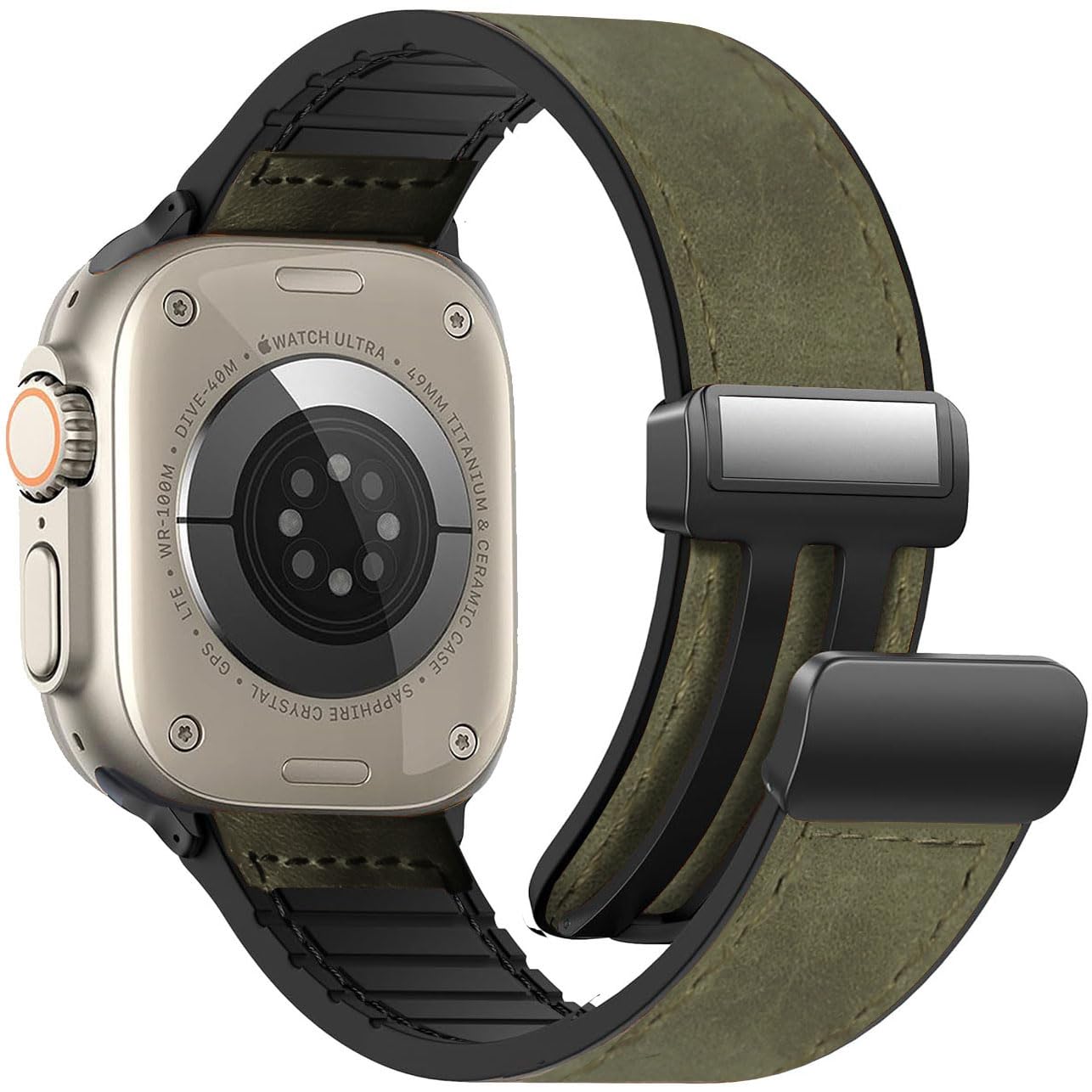 Magnetic Leather Bands Compatible with Apple Watch