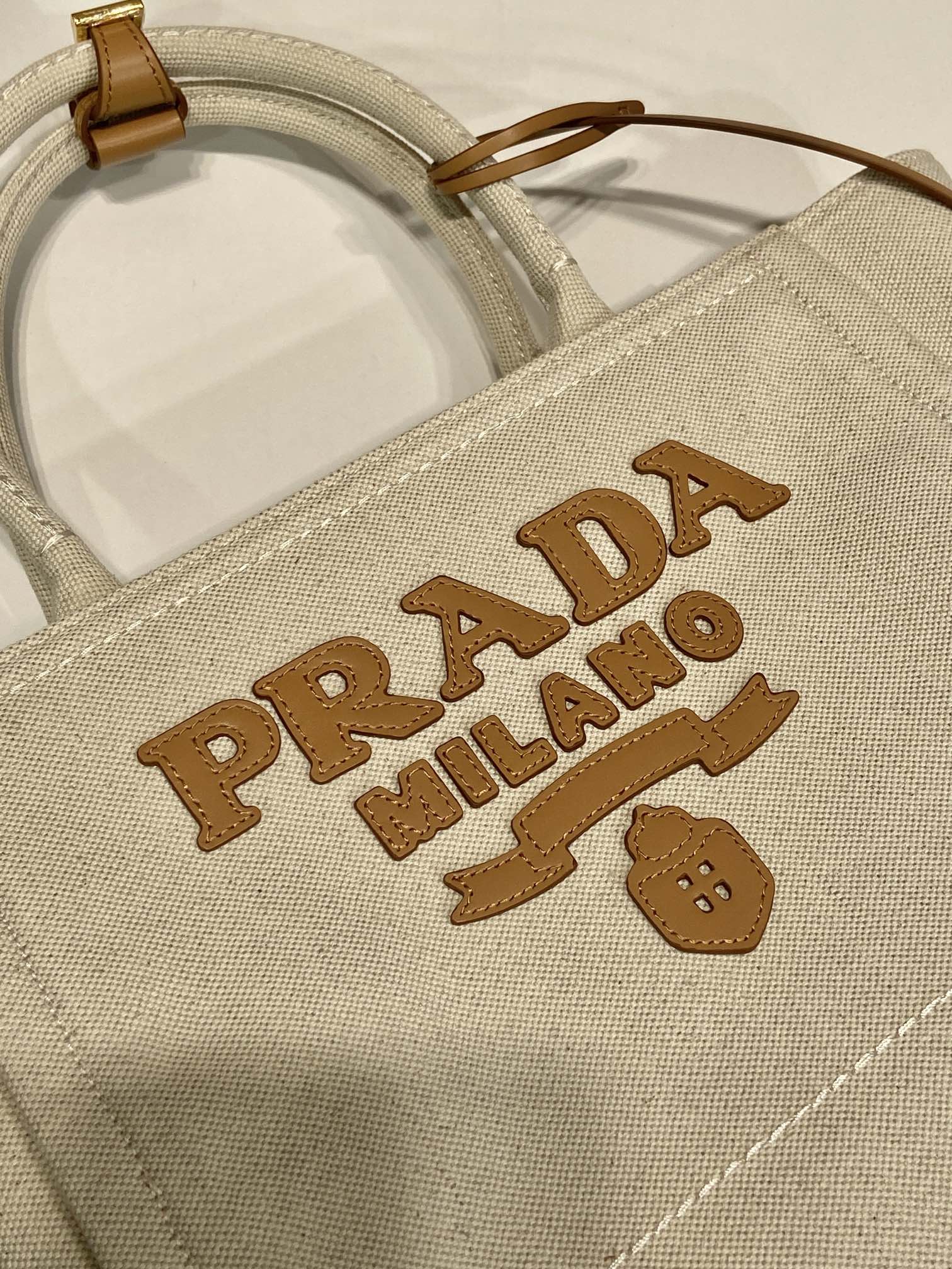 Prada Canvas Tote Bag 1BG474