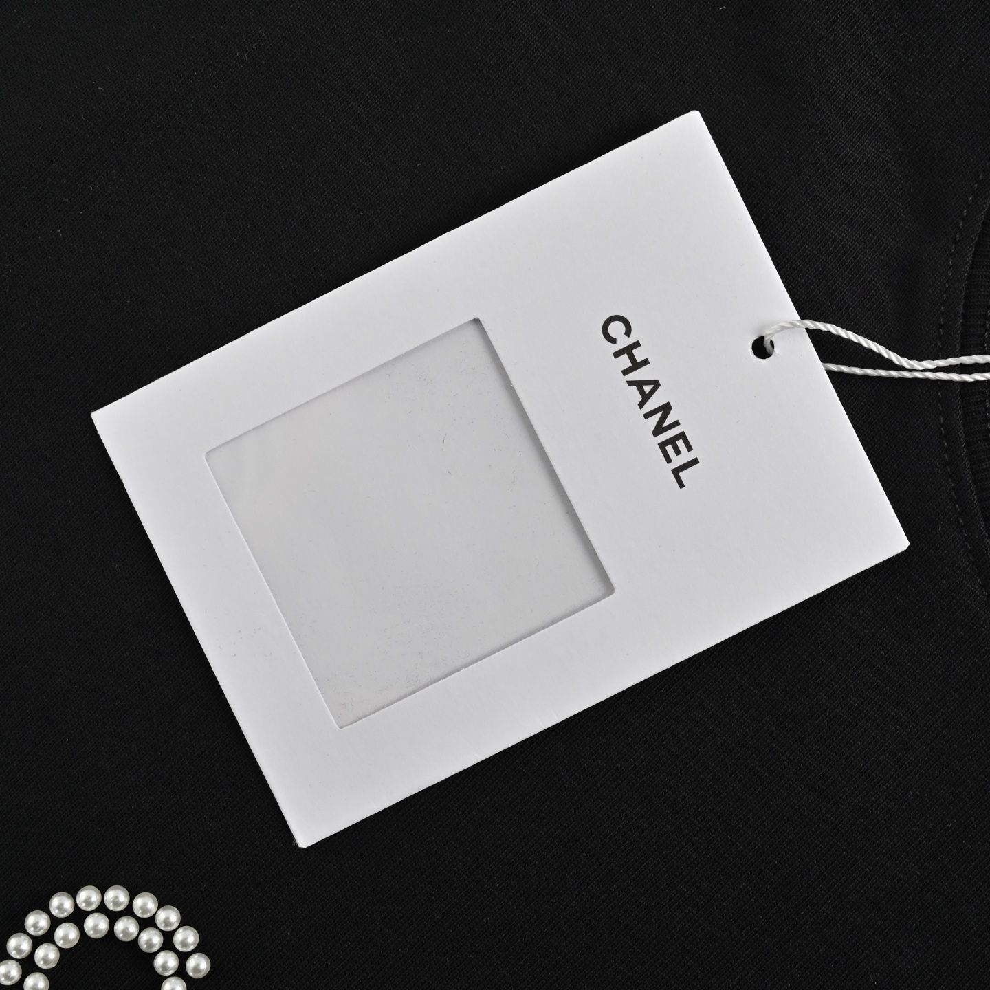 Chanel 25ss pearl circle letter logo short sleeve