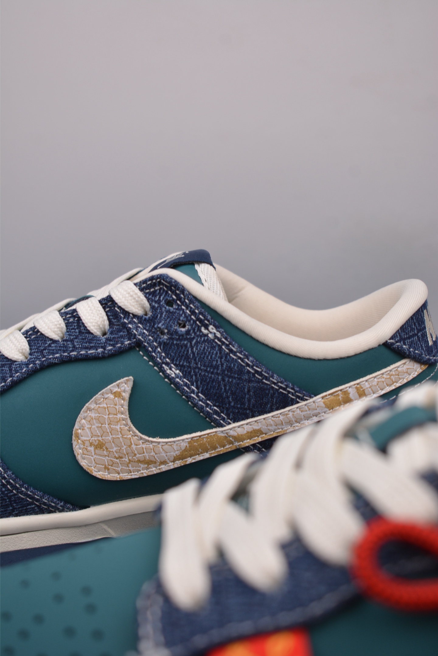 Stussy x Nike By You SB Dunk Low Retro SP Snake Year Denim Blue Lake Blue CH8311-283