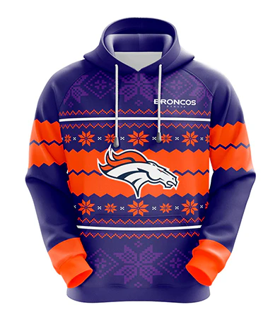 DENVER BRONCOS 3D HOODIE XMAS01